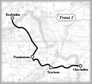 mapka trasy 1, rys. Z.Pytlik