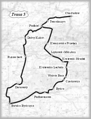 mapka trasy 5, rys. Z.Pytlik