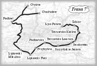 mapka trasy 7, rys. Z.Pytlik