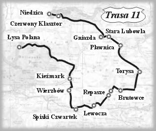 mapka trasy 11, rys. Z.Pytlik
