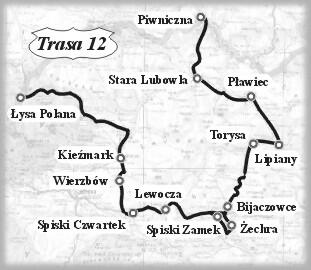 mapka trasy 12, rys. Z.Pytlik