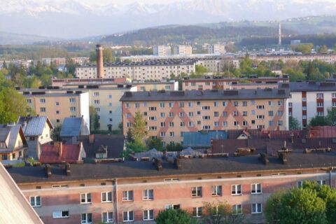 Widok z wieży kościoła NSPJ w Nowym Targu _5