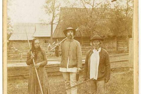 Wyjście w pole - Zakopane 1895 r. (fot. arch. Muzeum Tatrzańskiego).
