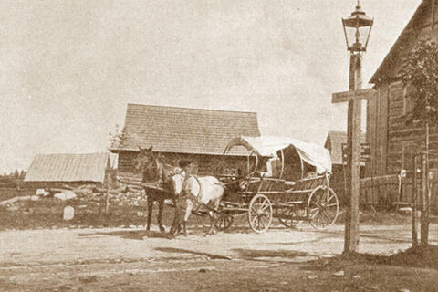 Krupówki u zbiegu ul. do Rynku ok. 1901r.
