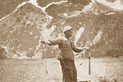 Sondowanie Morskiego Oka w maju 1934r.