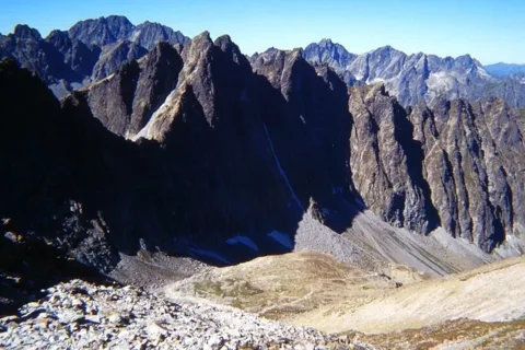 Panorama Tatr z Lodowej Przełęczy