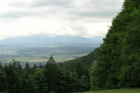 Tatry z Przełęczy Chwała Bogu w Pieninach
