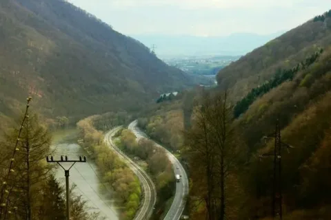Strecnianska tiesnava a Vah spod Gruna