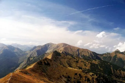Widok z Kasprowego na Czerwone Wierchy