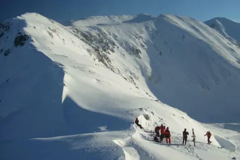 v Ziarskom sedle Ziarske hrby Smrekova lavka Smreky Baranec