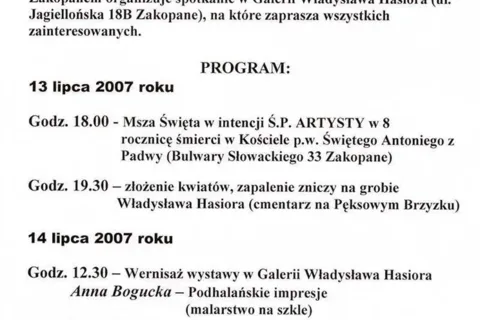 W rocznicę śmierci Hasiora