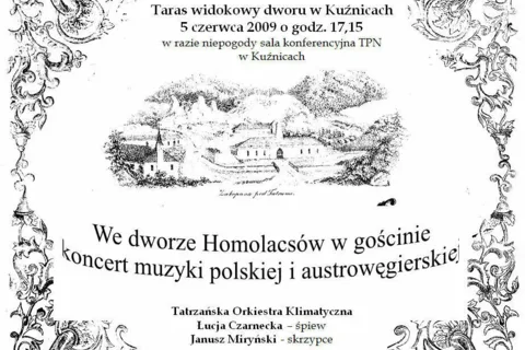 WE DWORZE HOMOLACSÓW W GOŚCINIE - koncert muzyki polskiej i austro-węgierskiej