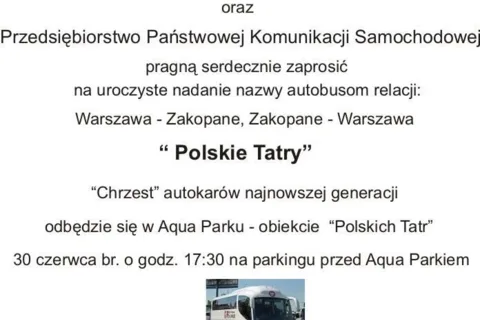 Uroczyste nadanie nazwy autobusom