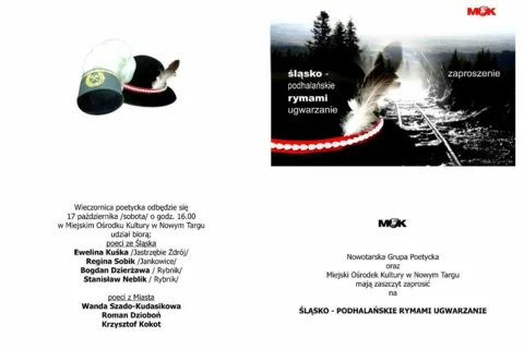 Wieczornica poetycka - śląsko-podhalańskie rymami ugwarzanie