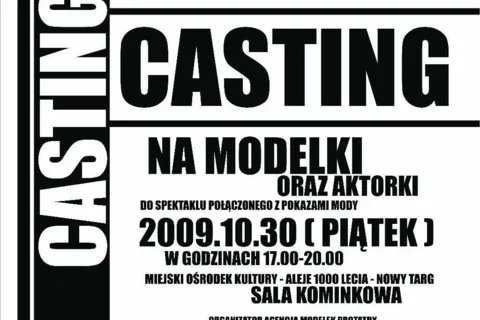 Casting na modelki oraz aktorki