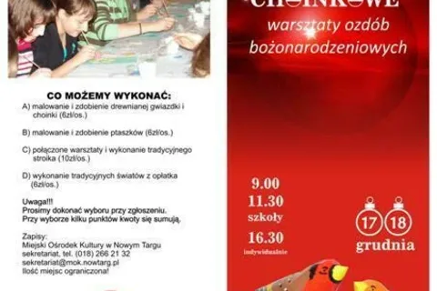 Zapraszamy na warsztaty tradycyjnych ozdób choinkowych