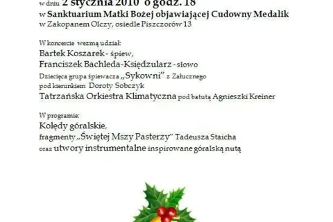 KONCERT BOŻONARODZENIOWY