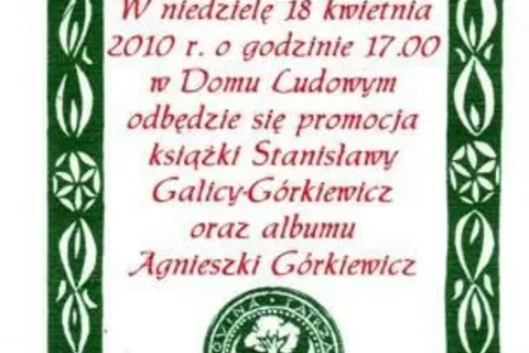 Promocja książki Stanisławy Galicy-Górkiewicz oraz albumu Agnieszki Górkiewicz