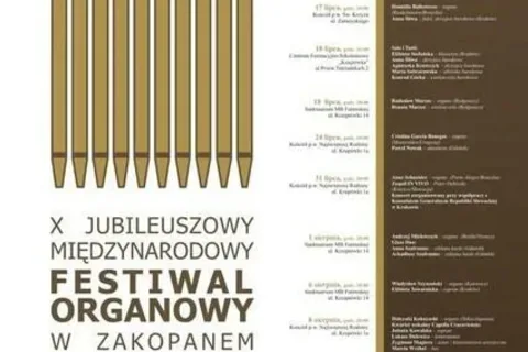 X Jubileuszowy Międzynarodowy Festiwal Organowy