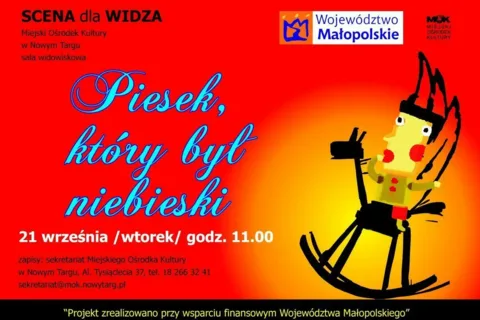 Spektakl Teatru Lalek "Rabcio" pt. "Piesek, który był niebieski"