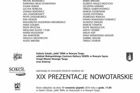 Wernisaż wystawy pt.: "XIX PREZENTACJE NOWOTARSKIE"