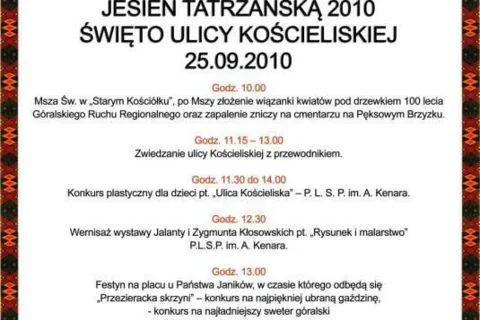 Jesień Tatrzańska, Święto ulicy Kościeliskiej
