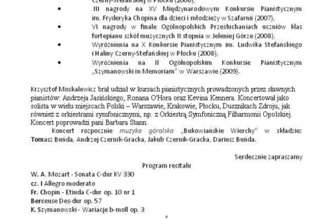 Uroczysty koncert z okazji Roku Chopinowskiego