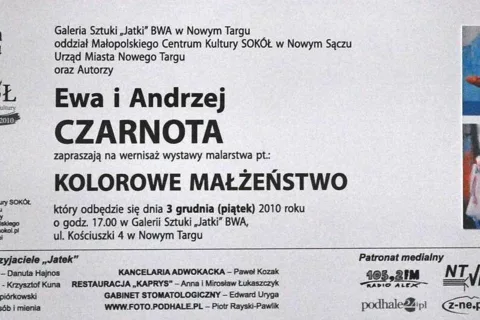 Otwarcie wystawy Ewy i Andrzeja Czarnotów pt. "Kolorowe małżeństwo"