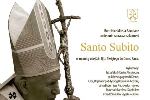 W rocznicę śmierci Jana Pawła II koncert Santo Subito