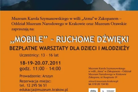 Bezpłatne warsztaty muzyczne dla młodzieży w ramach „Muzyki pod Tatrami”