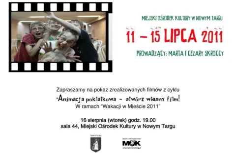 Pokazy filmów „Animacja poklatkowa – stwórz własny film!”