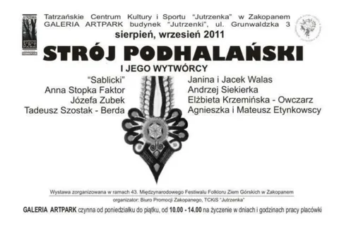 „Strój podhalański i jego wytwórcy” – wystawa w TCKiS „Jutrzenka” w Zakopanem
