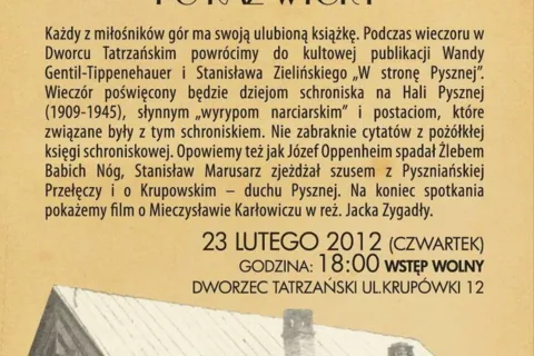 Wieczór górski W STRONĘ PYSZNEJ PO RAZ WTÓRY