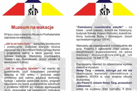 Wakacje w muzeum im. Cz. Pajerskiego w Nowym Targu