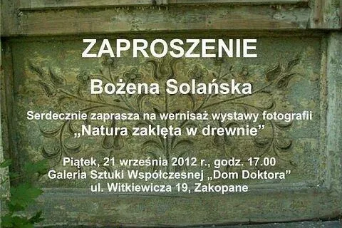 "Szepty natury zaklęte w drewnie" Bożeny Solańskiej
