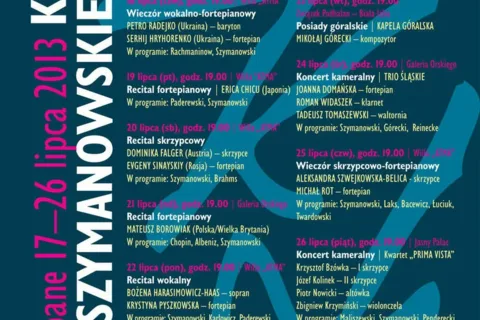 XXXVI Dni Muzyki Karola Szymanowskiego