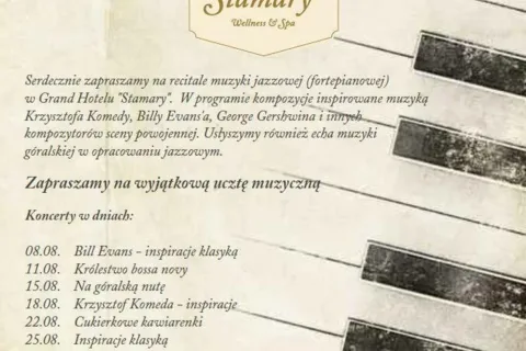 Jazzowe lato w Grand **** Hotelu Stamary