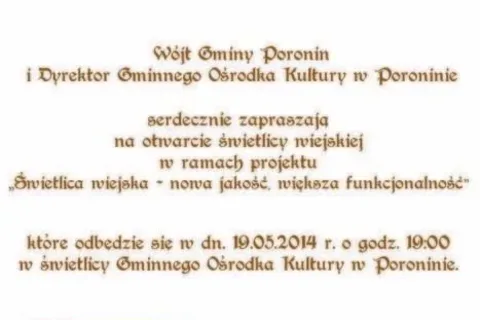 Świetlica wiejska – nowa jakość, większa funkcjonalność