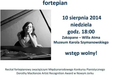 Agnieszka Ufniarz - recital fortepianowy w willi "Atma"