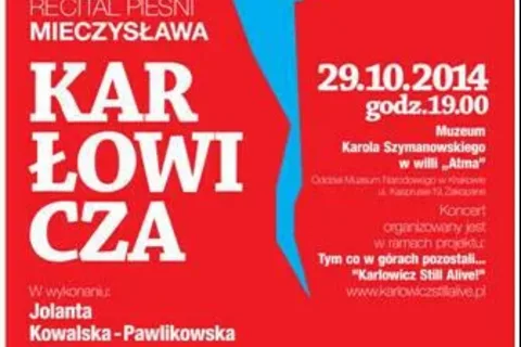 Recital pieśni Mieczysława Karłowicza