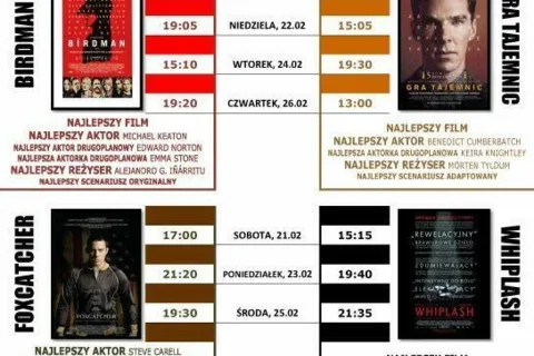 Kino "Sokół" program TYGODNIA OSCAROWEGO KINA