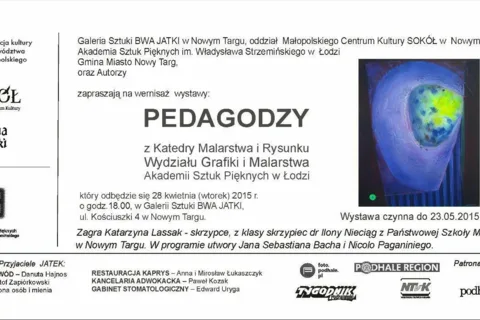 Wernisaż wystawy "Pedagodzy z Katedry Malarstwa i Rysunku Wydziału Grafiki i Malarstwa Akademii Sztuk Pięknych w Łodzi"