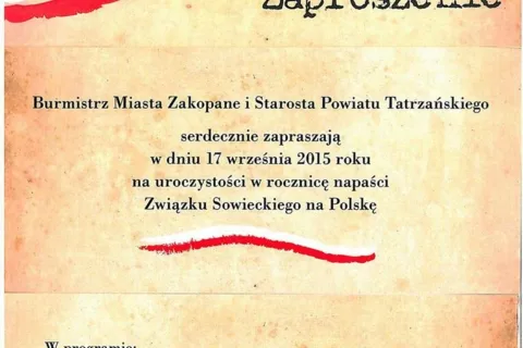 Uroczystości w rocznicę napaści Związku Sowieckiego na Polskę