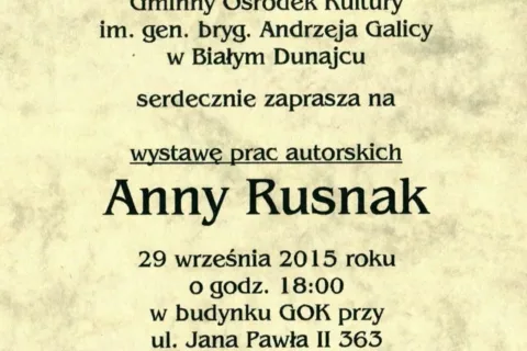Wernisaz wystawy Anny Rusnak