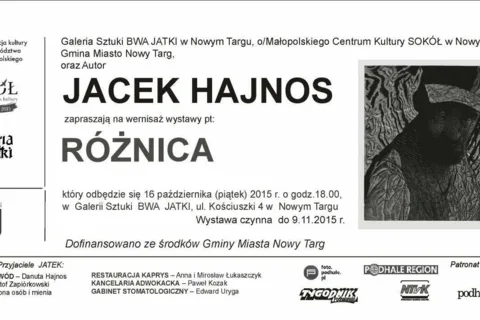 Wernisaż wystawy Jacka Hajnosa - Różnica
