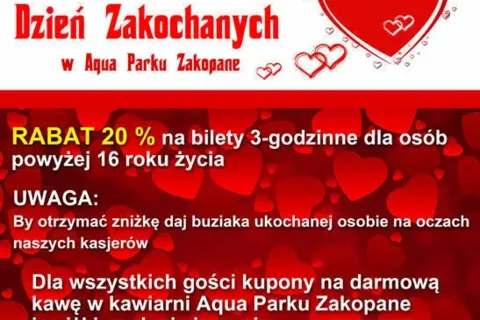 Romantyczne chwile we dwoje w termalnych basenach Aqua Parku Zakopane