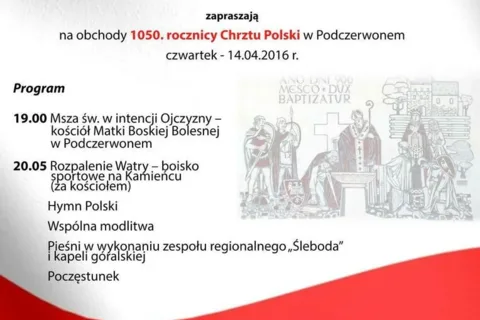 Obchody 1050. rocznicy Chrztu Polski w Podczerwonem
