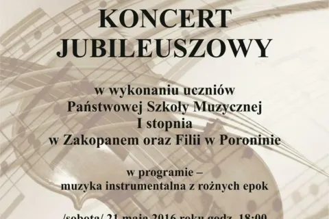 Koncert uczniów Państwowej Szkoły Muzycznej I stopnia im. Mieczysława Karłowicza w Zakopanem oraz Filii w Poroninie