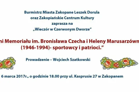 Zaproszenie na "Wieczór " w Czerwonym Dworze