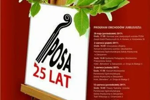 Uroczyste obchody Jubileuszu XXV-lecia Państwowej Ogólnokształcącej Szkoły Artystycznej w Zakopanem
